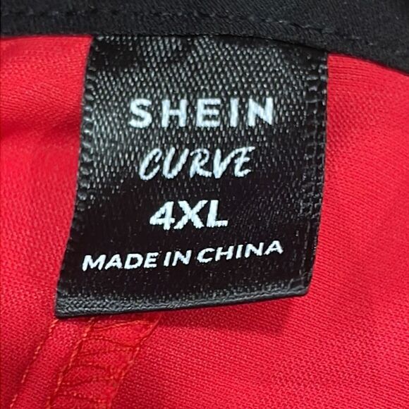 NWOT SHEIN Curve red dress.  Size 4XL plus - Picture 6 of 9